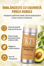 Ceară de păr tip stick pentru fixare rapidă și controlul firelor rebele, pentru femei